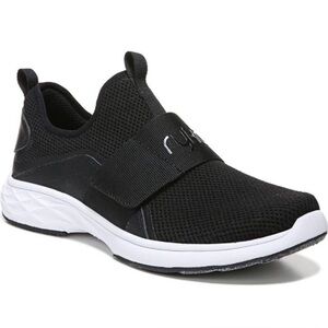 Ryka Womens Lively Black Slip On Performance Running Shoes Sneakers NWT | 9 W